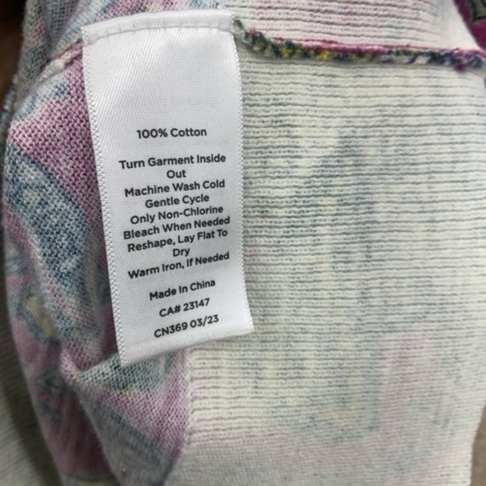 Talbots Multi Lively Floral Country Club Classy CrewNeck Sweater Women 2X China - Picture 3 of 9